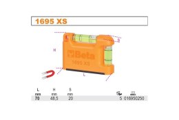 POZIOMICA KIESZONKOWA MINI 2 LIBELKI, MAGNETYCZNA PODSTAWA