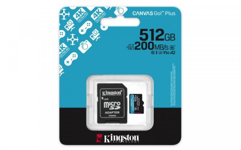 Karta microSD 512GB CanvasGo! Plus 200MB/s A2 U3 V30 + adapter