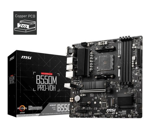 Płyta główna B550M PRO-VDH AM4 4DDR4 HDMI/DP/VGA mATX