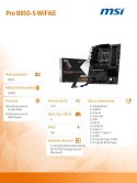 Płyta główna PRO B850-S WIFI6E AM5 4DDR5 ATX