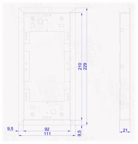 ACO CDN-R-S Ramka podtynkowa mała CDN, stal ; 9332