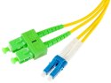 PATCHCORD ŚWIATŁOWODOWY SM DUPLEX 9/125, SC/APC-LC/UPC 1m