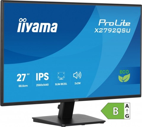 Monitor 27 cali X2792QSU-B1 IPS,QHD,120Hz,HDMI,DP, 350cd,1500:1, cienkie ramki, 2xUSB 3.2, ErP B