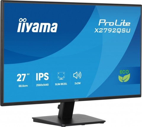 Monitor 27 cali X2792QSU-B1 IPS,QHD,120Hz,HDMI,DP, 350cd,1500:1, cienkie ramki, 2xUSB 3.2, ErP B