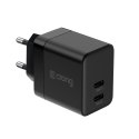 Ultra Compact GaN Ładowarka sieciowa 2x USB-C 35W PD 3.0 z PPS Czarna