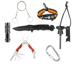 ZESTAW SURVIVALOWY 8 W 1 W PUDEŁKU