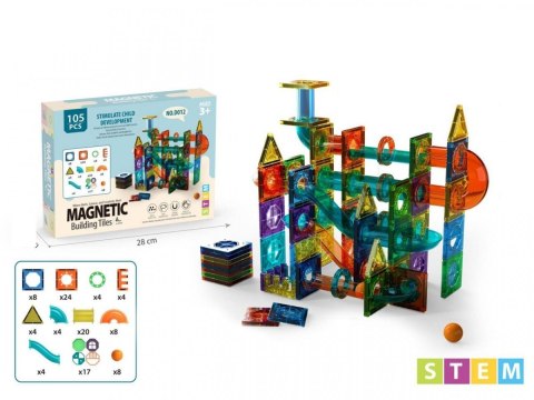 Klocki magnetyczne 105 elementów