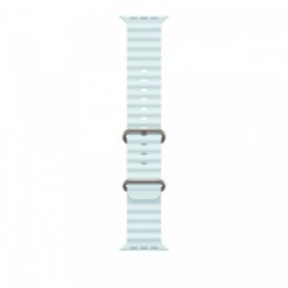 Pasek Ocean w kolorze mroźnego błękitu do koperty 49 mm - elementy z tytanu w kolorze naturalnym