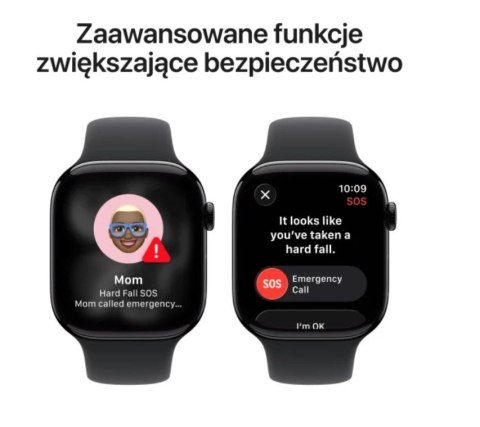 Watch Series 11 GPS + Cellular, koperta 46 mm z tytanu w kolorze naturalnym, pasek sportowy w kolorze górskiej szarości - rozmia