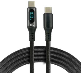 KABEL USB-C / USB-C LCD everActive CBB-1PD5L 100cm 20V 5A 100W