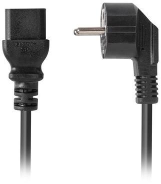 KABEL ZASILAJĄCY (SERWEROWY) CEE 7/7 IEC 320 C19 16A 1.8M WTYCZKA KĄTOWA VDE Lanberg