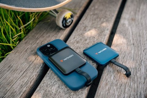 SSD Zewnętrzny Verbatim SnapBack Magnetic SSD, 32061, 1000GB, Mocha Metallic, MagSave, 2x kabel USB C