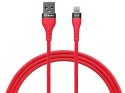 Kabel USB A - Lightning 1m Czerwony