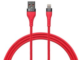 Kabel USB A - Lightning 1m Czerwony