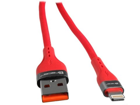 Kabel USB A - Lightning 1m Czerwony