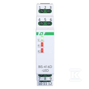 BIS-416D-LED PRZE.BISTA.2 KAN.230V,2X10A
