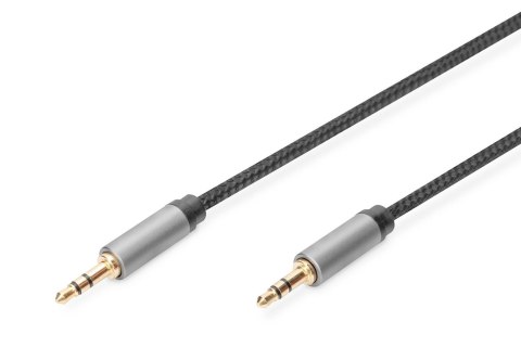 Kabel połączeniowy audio DIGITUS PREMIUM MiniJack Stereo Typ 3.5mm/3.5mm M/M nylon 1,8m