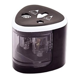 Temperówka elektryczna, czarne, temperówka drewniana na wąskie i szerokie kredki, Peach