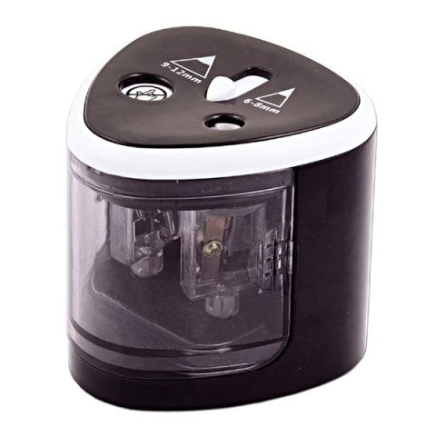 Temperówka elektryczna, czarne, temperówka drewniana na wąskie i szerokie kredki, Peach