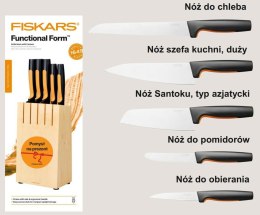 FISKARS ZESTAW 5 NOŻY W BLOKU