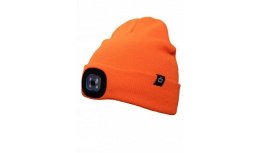HOGERT CZAPKA ZIMOWA Z LAMPKĄ LED OTTO POMARAŃCZOWA UNI