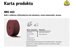 K.ROLKA Z WŁÓKNINY 115mm NRO 400 /10mb