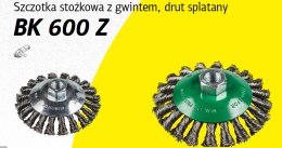 K.SZCZOTKA STOŻKOWA 115mm M14 BK600Z DRUT SKRĘCANY