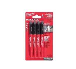 MILWAUKEE MARKERY CIENKIE CZARNE 4szt