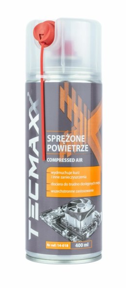 TECMAXX SPRĘŻONE POWIETRZE 400ml + SŁOMKA