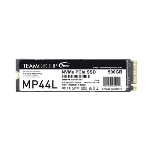 Dysk SSD Team Group MP44L 500GB M.2 PCIe NVMe Gen4 x4 (5000/2500 MB/s)