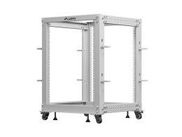 Stojak Open rack 19 cali 15U 600x600-1100 regulowany szary