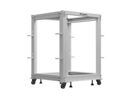 Stojak Open rack 19 cali 15U 600x600-1100 regulowany szary