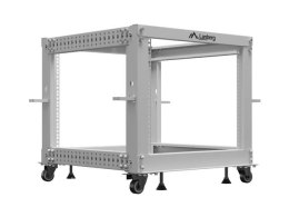 Stojak Open rack 19 cali 9U 600x600-1100 regulowany szary