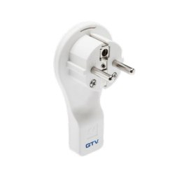 WTYCZKA PŁASKA KĄTOWA BIAŁA 16A 250V