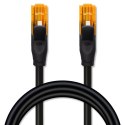 Kabel patchcord UTP | kat.6 | 2 x RJ-45 | High speed 1Gb/s | Pozłacane styki | 10m | Czarny