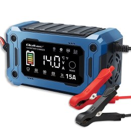 Mikroprocesorowa ładowarka 12V 15A | Prostownik z funkcją naprawy i podtrzymania zasilania podczas wymiany akumulatora | do AGM 