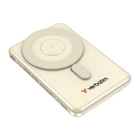 Verbatim, Powerbank Charge ,n, Go z dwoma kablami, 5V, ładowanie telefonu, 32253, 5 000mAh, Mocowanie magnetyczne, złota