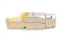 Wtyk modularny RJ45 kat.6A, PoE++, 10GbE, STP, ekranowany, beznarzędziowy, zakręcany, metalowy, AWG 22-27, linka/drut