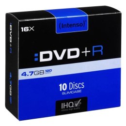 Intenso DVD+R, 4111652, 4.7GB, 16x, slim case, 10-pack, LightScribe, 12cm, do archiwizacji danych, EOL