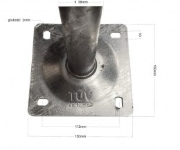 UCHWYT ŚCIENNY-BALKON USBC-38/250-H