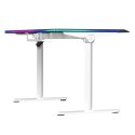 ULTRADESK Biurko dla gracza QUEST, 140x70cm, 72-120cm, biało-czarny