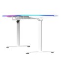 ULTRADESK Biurko dla gracza QUEST, 140x70cm, 72-120cm, biało-szary
