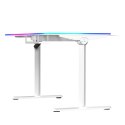 ULTRADESK Biurko dla gracza QUEST, 140x70cm, 72-120cm, biały-biały
