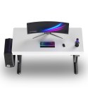 ULTRADESK Biurko dla gracza QUEST, 140x70cm, 72-120cm, czarno-biały