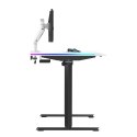 ULTRADESK Biurko dla gracza QUEST, 140x70cm, 72-120cm, czarno-biały