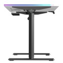 ULTRADESK Biurko dla gracza QUEST, 140x70cm, 72-120cm, czarno-biały