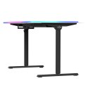 ULTRADESK Biurko dla gracza QUEST, 140x70cm, 72-120cm, czarno-biały