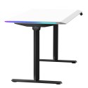 ULTRADESK Biurko dla gracza QUEST, 140x70cm, 72-120cm, czarno-biały