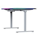 ULTRADESK Biurko dla gracza QUEST, 140x70cm, 72-120cm, szaro-czarny