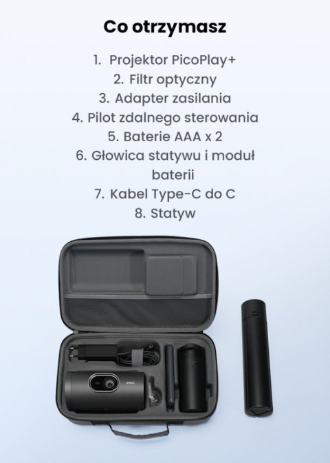 Projektor picoPlay, zestaw: stojak+powerbank